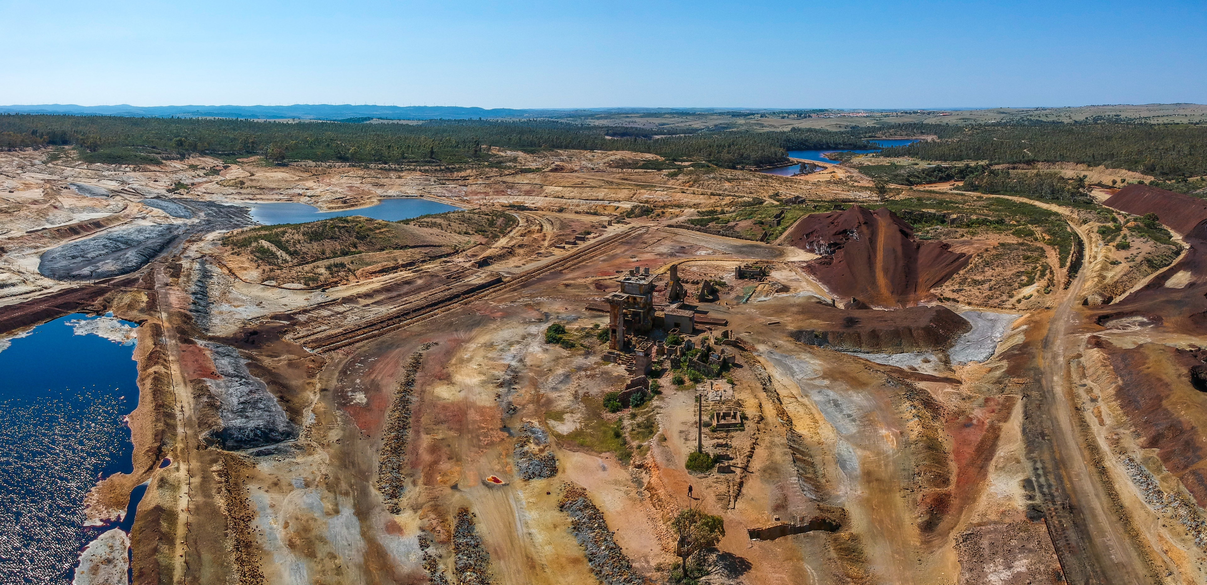 An aerial image of a mine