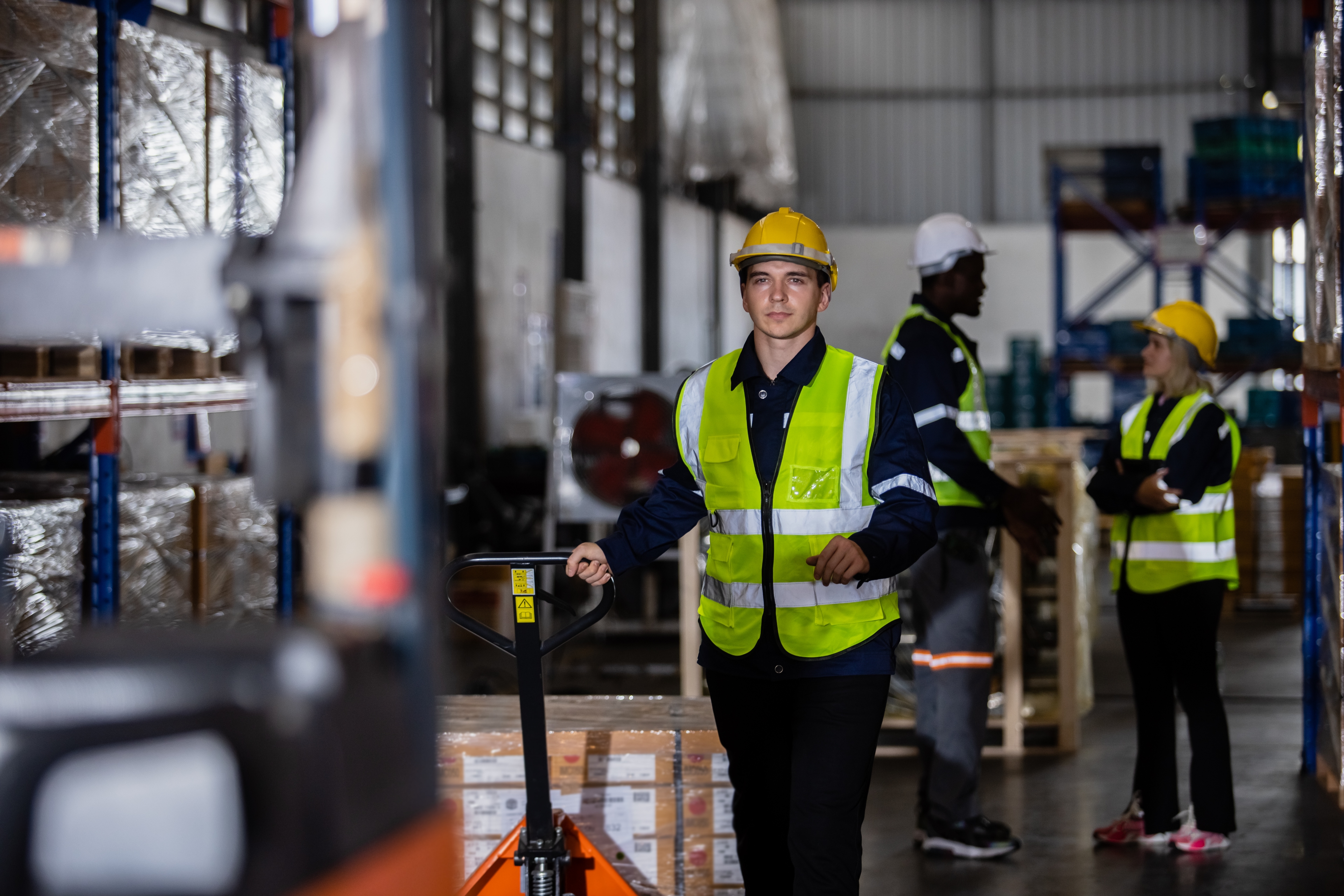 An image of a worker wearing a safety uniform